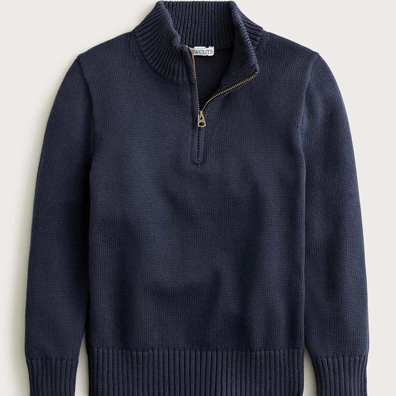 Crewcuts J Crew Kids Heritage 100% Cotton Quarter Zip Sweater Xl 12/13 Navy